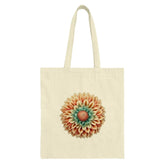 Dahlia Flower Tote Bag, Floral Print Shopping Bag, Unique Design Reusable Bag, Stylish Everyday Tote, Gift for Garden Lover - Tawshia